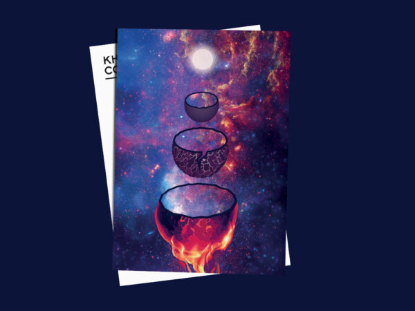 Cosmos Illustration Postcard